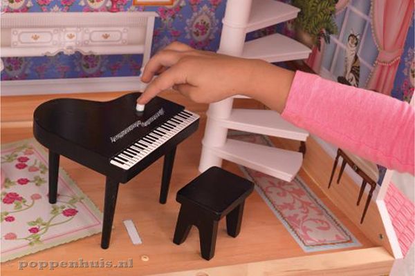 Piano maakt muziek als je op de knop drukt.