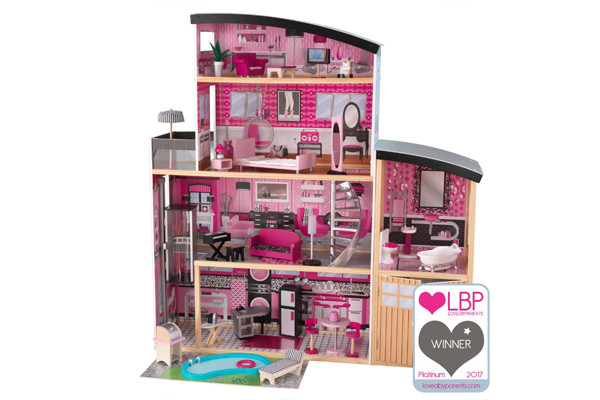 Wrok Overvloed Negen Kidkraft Sparkle Mansion Barbiehuis | Poppenhuis.nl