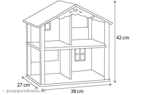 Het formaat van de Fairy Pink Cottage.