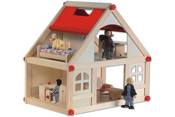 Woodtoys Poppenhuis hout | Poppenhuis.nl Woodtoys Pinguinbaan | Knikkerbaanxl.nl